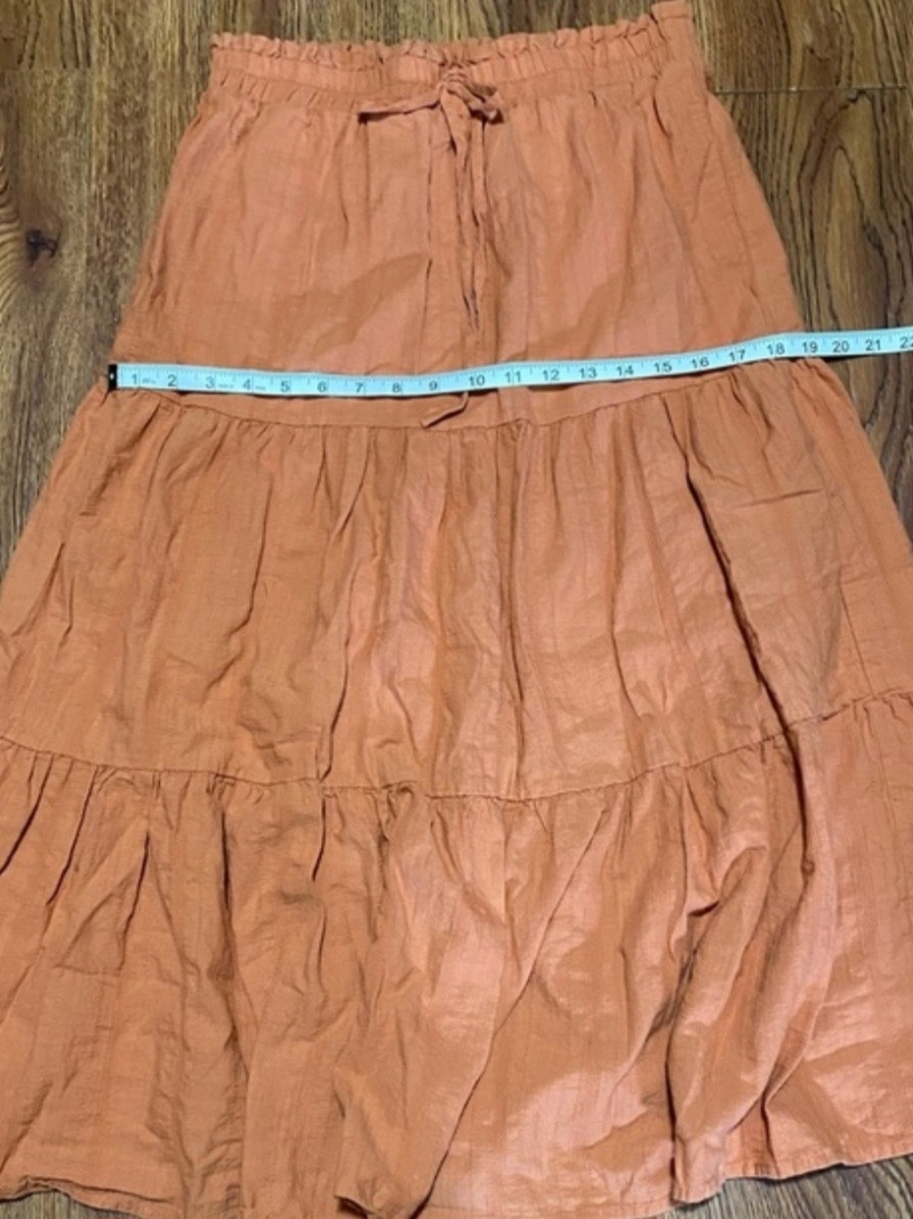 Tiered Rust Midi Skirt - Women - Picture 6 of 6